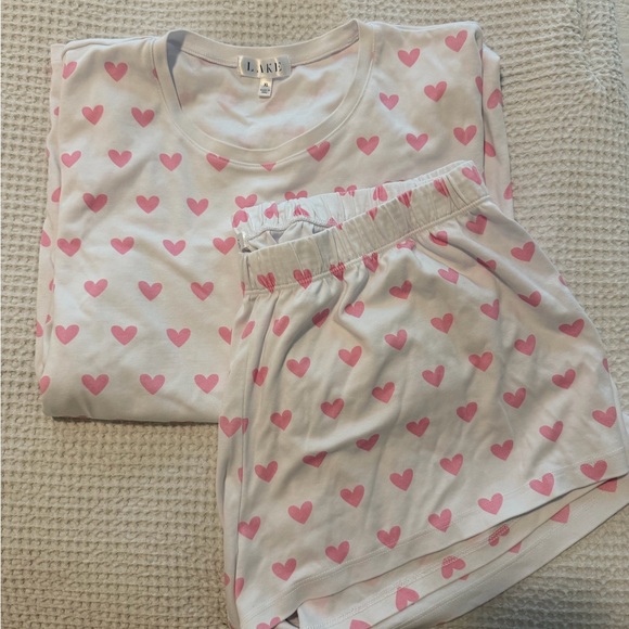 Pink Heart Women's Pajama Set - Picture 2 of 4